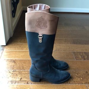 Franco Sarto two-toned tall boots